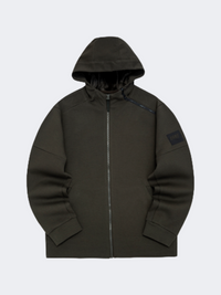 Erke Thick Full Zip Men Training Hoody Dark Green