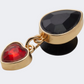 Crocs Dangle Ruby Heart Unisex Lifestyle Pins Red/Black