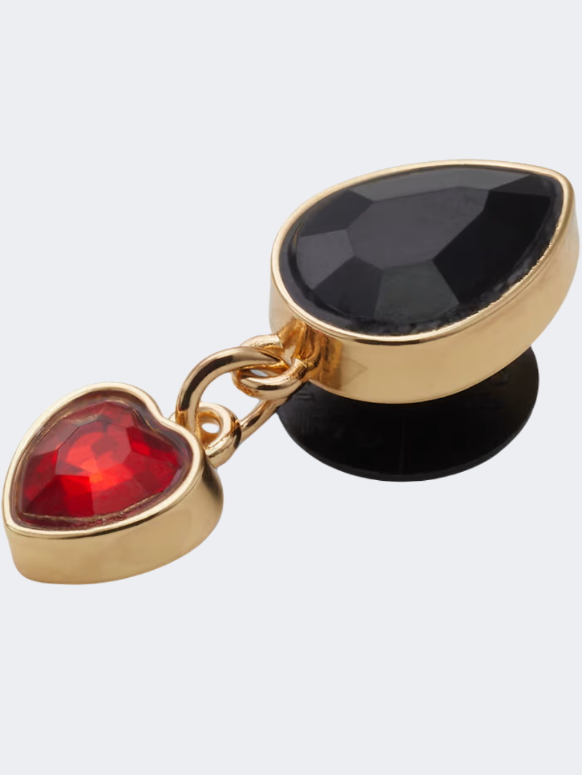 Crocs Dangle Ruby Heart Unisex Lifestyle Pins Red/Black