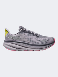 Hoka Clifton 9 Gtx Women Running Shoes Grey Skies