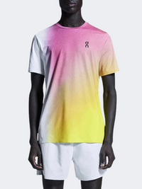 On Court Men Tennis T-Shirt White/Lime