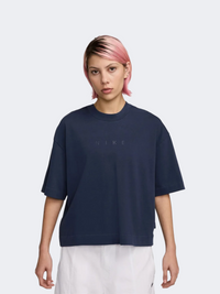 Nike Sportswear Luxe Boxy Women Lifestyle T-Shirt Midnight Navy