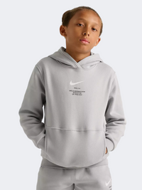 Nike Sportswear Club Fleece Boys Lifestyle Hoody Grey/White