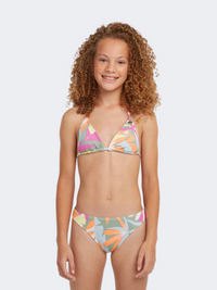 Oneill Essentials Triangle Girls Swim Bikini Set Green Tropicana