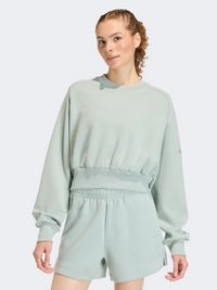 Adidas Soft Lux Loose Women Sportswear Sweatshirt Wonder Sage
