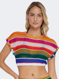 Pq Swim Calypso Renee Crop Top Women Beach Shirt Multicolor