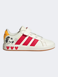 Adidas Disney Mickey Mouse Grand Court Ps-Boys Sportswear Shoes Off White