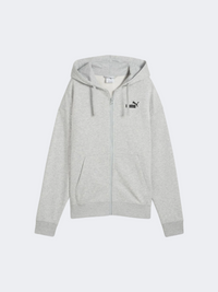 Puma Essentials Small Logo Full Zip Women Lifestyle Hoody Grey