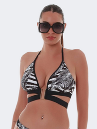 Bluepoint Women Beach Bra Black/White