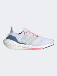 Adidas Ultraboost 22 Women Running Shoes White/Grey/Blue