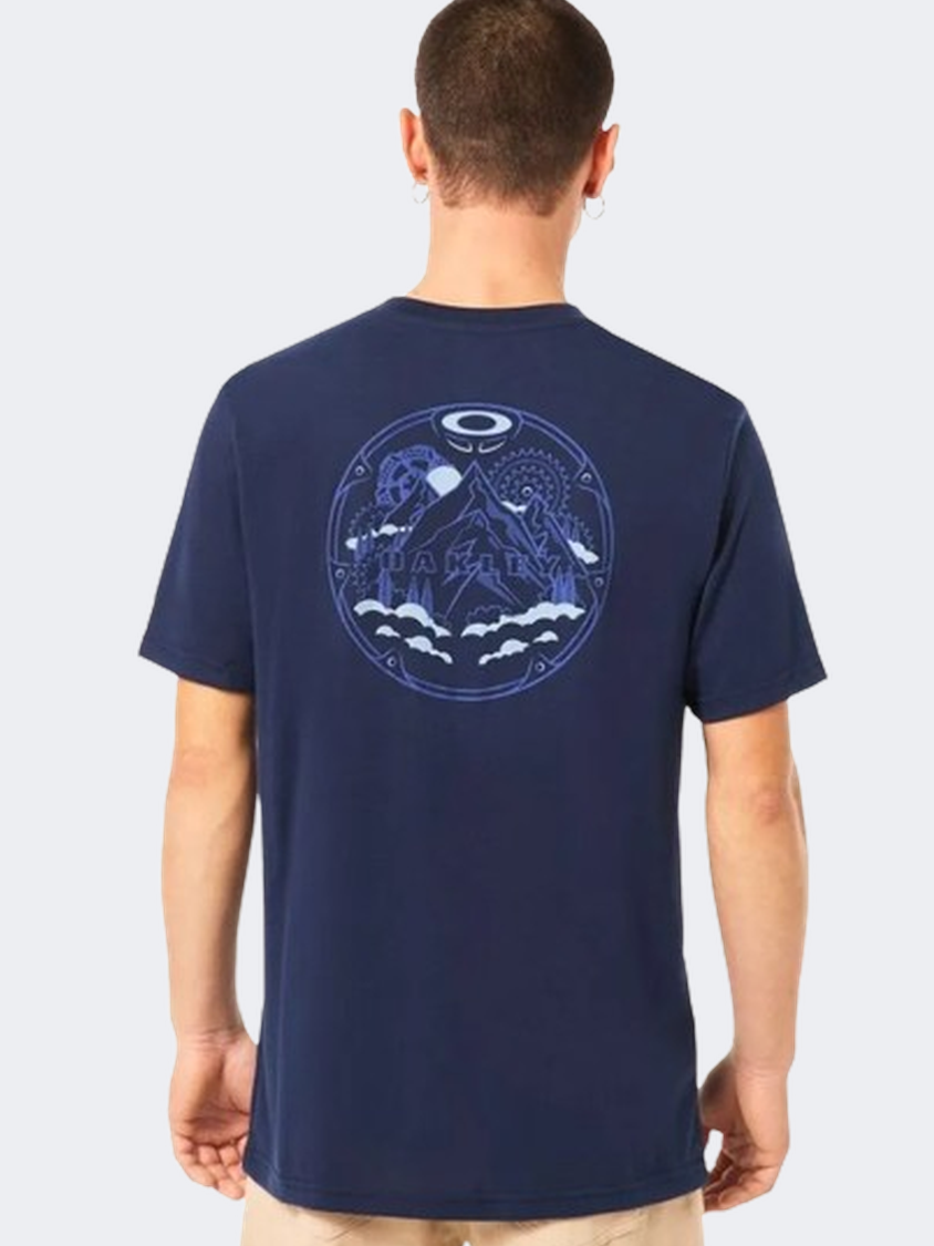 Oakley Rings Mountain Men Lifestyle T-Shirt Navy