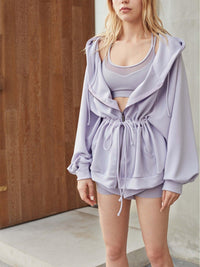 Wiskii Oversized Angel Women Sportswear Jacket Lavender
