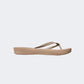 Oil And Gaz Flamingo Women Beach Slippers Beige