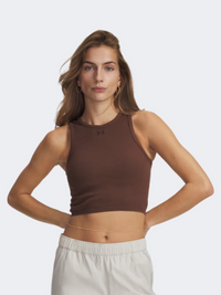 Under Armour Seamless Cotton Women Lifestyle Tank Incense Brown