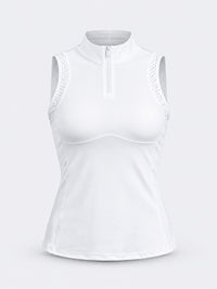 Oil & Gaz Versatile Women Lifestyle Tank With 1/4 Zip White