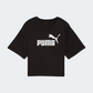 Puma Essentials Cropped Number 1 Logo Women Lifestyle T-Shirt Black