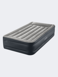 Intex Twin Deluxe Pillow Rest Airbed Beach Mats Grey