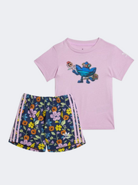 Adidas Floral Girls Originals Set Bliss Lilac/Multi
