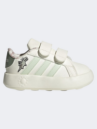 Adidas Grand Court Dino Infant Boys Sportswear Shoes Off White/Green