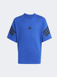 Adidas Future Icons 3 Stripes Kids-Boys Sportswear T-Shirt Royal Blue/Black
