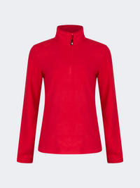 Oil&Gaz Warm Women Skiing 1/4 Zip Fleece Red