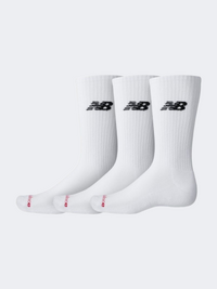 New Balance 3 Pack Everyday Lightweight Quarter Crew Unisex Lifestyle Sock White