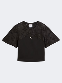 Puma Lace Women Training T-Shirt Black