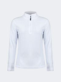 Top Ten Soft Women Skiing 1/4 Zip Fleece White