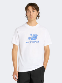 New Balance Sport Essential Stamp Logo Men Lifestyle T-Shirt White