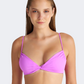Blu 4U Fashion Solids Women Beach Bra Purple