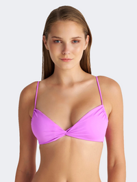 Blu 4U Fashion Solids Women Beach Bra Purple