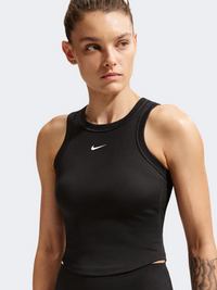 Nike Dri-Fit One Fitted Women Training Tank Black/White