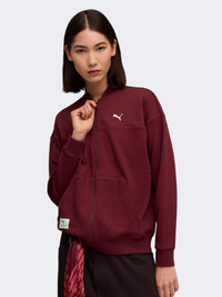 Puma Class Relaxed Pinnacle Full-Zip Women Lifestyle Jacket Ruby Shimmer