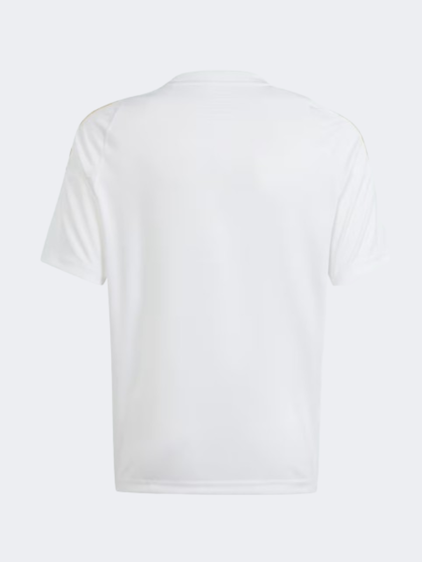 Adidas Pitch 2 Street Messi Kids Unisex Football T-Shirt White/Blue Burst