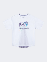 Erke Kids-Girls Training T-Shirt White/Purple