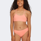 Oneill Essentials Bralette Girls Beach Bikini Set Coral Pink