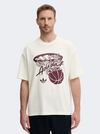 Adidas Hot Shot Graphic Unisex Basketball T-Shirt Ivory