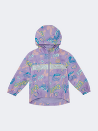 Erke Windbreaker Little-Girls Lifestyle Jacket Purple/Light Yellow