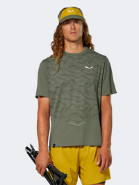 Salewa Pedroc Tech Dry Ton Men Hiking T-Shirt Faded Green