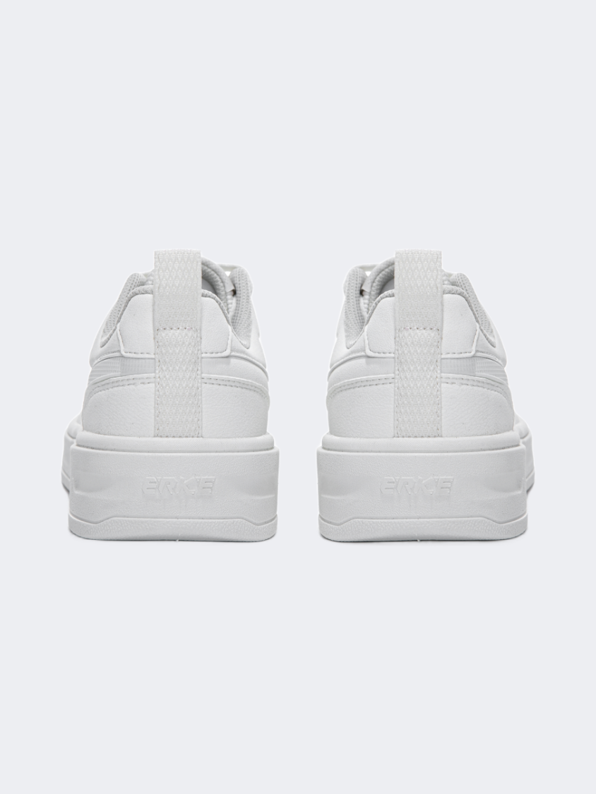 Erke Skateboard Women Lifestyle Shoes Light White