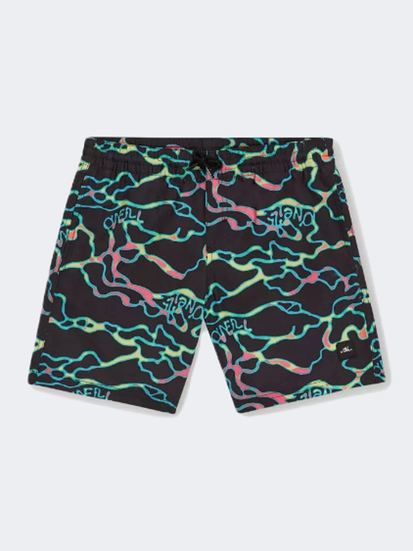 Oneill Calicrazy Boys Beach Swim Short Black Ocean