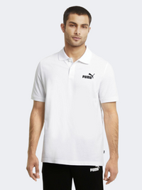 Puma Essential Pique Men Lifestyle Polo Short Sleeve White