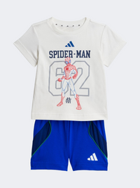 Adidas Marvel Spider-Man Baby-Boys Sportswear Set White/Royal Blue
