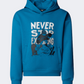 The North Face Oversized Graphic Boys Lifestyle Hoody Dusk Blue