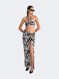 Blu 4U Women Beach Sarong Zebra