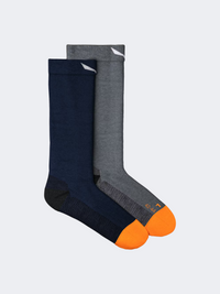 Salewa Mountain Trainer Merino Crew Men Hiking Sock Navy Blazer