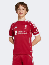 Adidas Liverpool Fc 25/26 Home Jersey Kids-Boys Football T-Shirt Strawberry Red