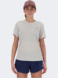 New Balance Athletics Women Performance T-Shirt Ash Heather