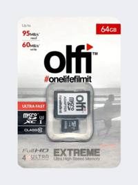 Olfi 64Gb Micro Sd Card For Unisex Outdoor Camera Silver