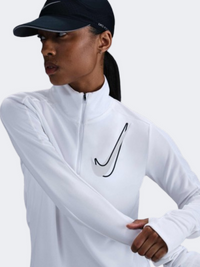 Nike Swoosh Women Running Long Sleeve White